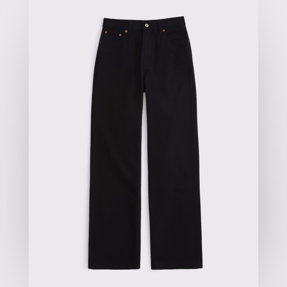 Abercrombie High Rise 90's Relaxed Black Jeans